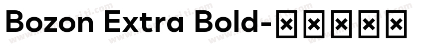 Bozon Extra Bold字体转换